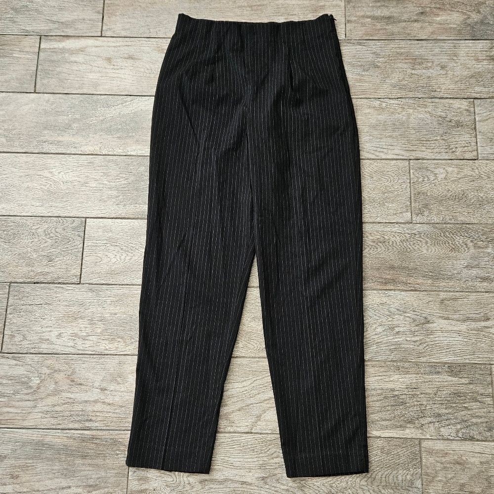 Briggs New York Black Pin-Striped Dress Pants Size 12